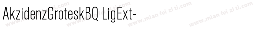 AkzidenzGroteskBQ LigExt字体转换
